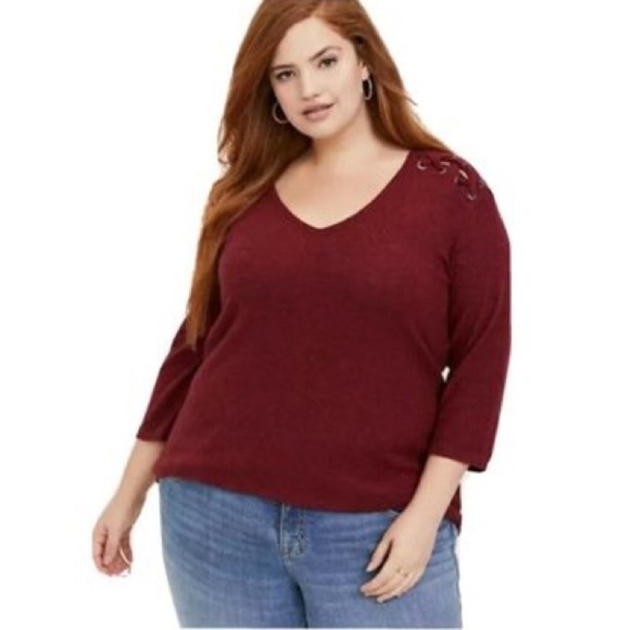 Torrid Cranberry Super Soft Sweater 028 - Picture 1 of 8